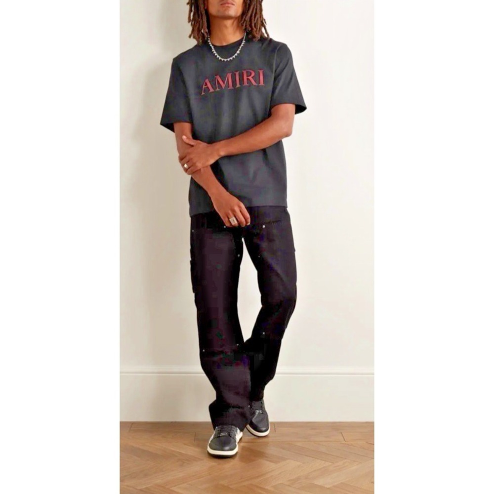 AUTHENTIC AMIRI Men Size Medium Gradient Core Logo T-Shirt Black Lux Streetwear